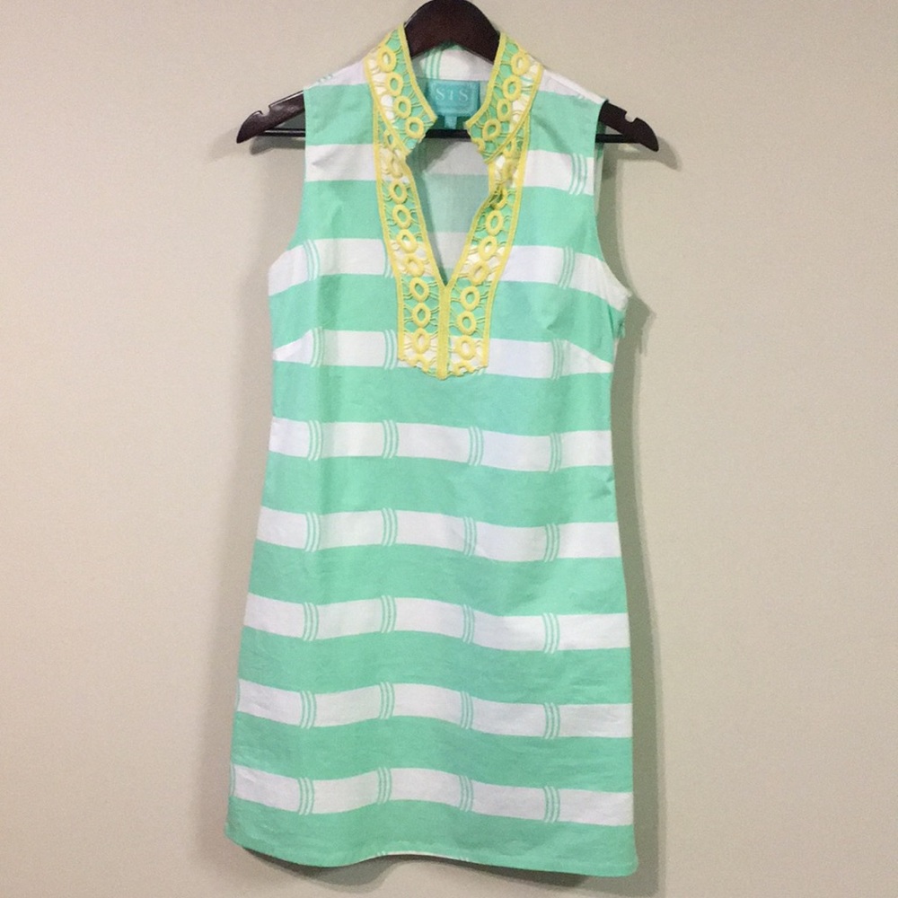 Sail to Sable Striped Shift Tunic Dress, Size S